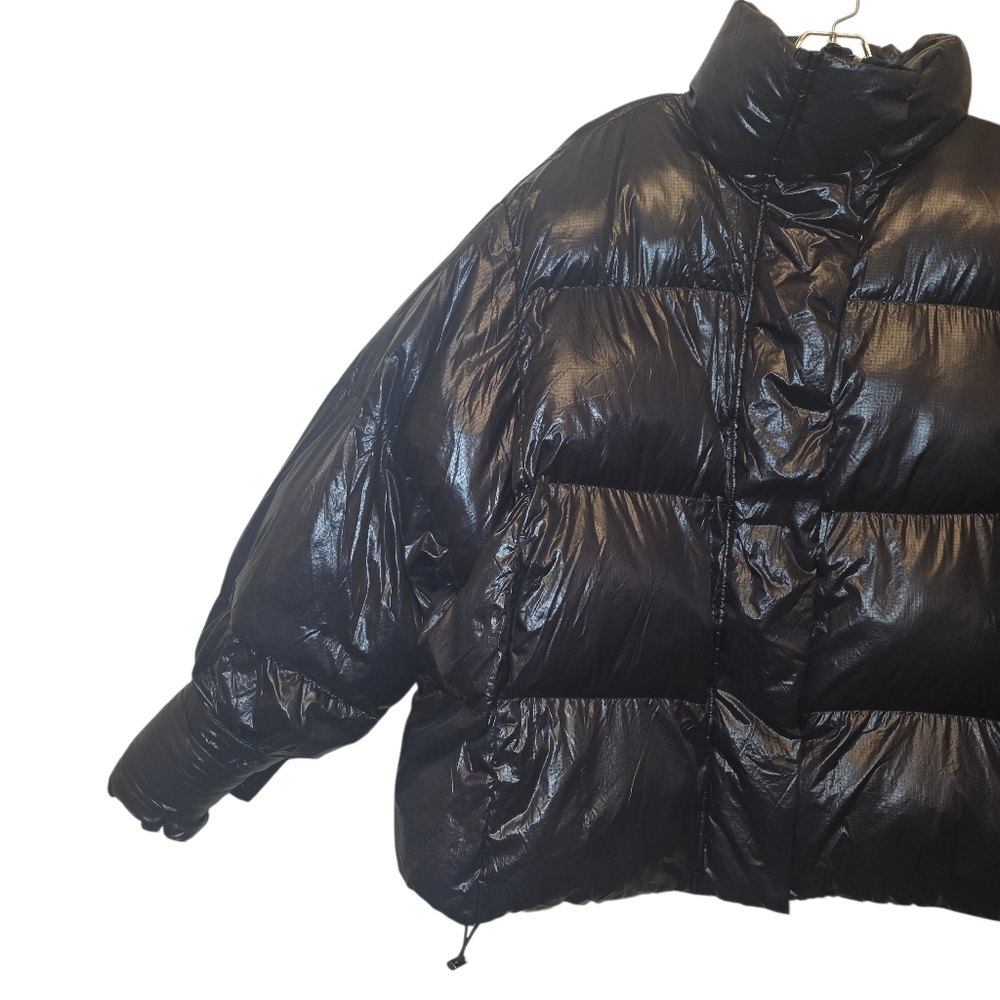 Oval Square Down Black Puffer Jacket - image 3